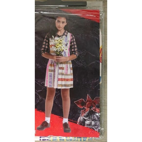 Stranger Things ELEVEN Child Dress Costume #417 Girls LG 12-14 Halloween New - Picture 1 of 2